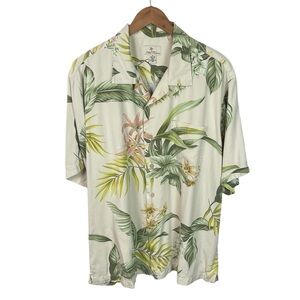 BF1508 Men’s Island Treasure 100% Silk Hawaiian Beach Button Down Shirt XL